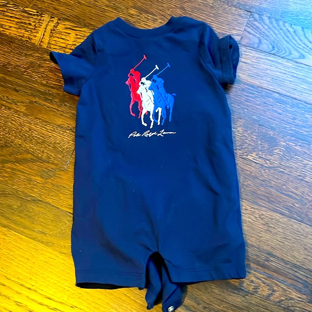 NWOT ralph lauren summer onsie shorts 6 mos